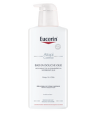 Eucerin AtopiControl bad- en doucheolie in een fles van 400ml, verzacht en verzorgt de droge, gevoelige huid tijdens het baden.