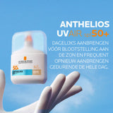 La Roche-Posay Anthelios XL UVAIR zonnebrand serum SPF50+ Medium in een witte fles, geschikt voor bescherming tegen UVA en UVB-stralen.