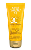 Zonnebescherming van Louis Widmer All Day 30, licht geparfumeerd, met SPF voor dagelijks gebruik, zichtbaar in de afbeelding