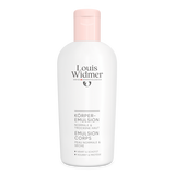Lichaamsemulsie zonder parfum van Louis Widmer, hydraterende lichaamsverzorging in een fles met pomp.
