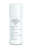 Louis Widmer deo crème zonder aluminiumzouten, licht geparfumeerd, zachte textuur in een tube op een witte achtergrond