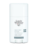 Louis Widmer Deo Dry Stick antiperspirant zonder parfum, stick vorm, zichtbare verpakking en textuur