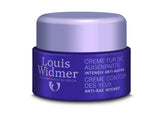 Louis Widmer Proderm oogomtrekcrème zonder parfum in een open pot, voor anti-aging en huidverzorging rond de ogen