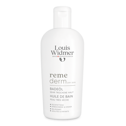 Remederm Badolie licht geparfumeerd - Louis Widmer - Huidproducten.nl