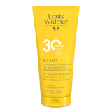 Zonbescherming All Day 30 van Louis Widmer, licht geparfumeerd, met SPF 30 voor dagelijkse bescherming tegen de zon.