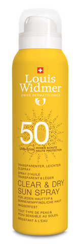 Louis Widmer Clear & Dry Sun Spray 50 Zonder Parfum - Louis Widmer - Huidproducten.nl