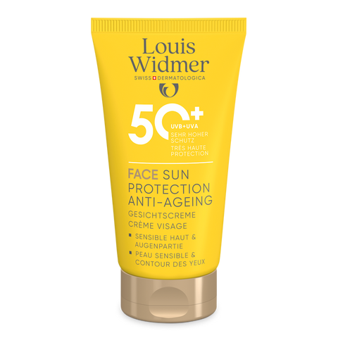 Face Sun Protection Anti-Ageing 50+ zonder parfum - Louis Widmer - Huidproducten.nl