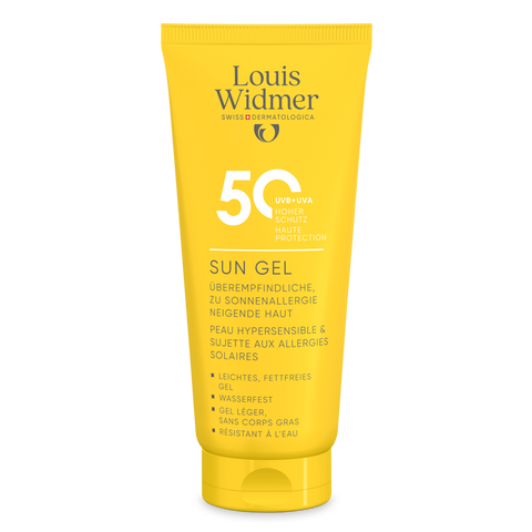 Sun Gel 50 licht geparfumeerd - Louis Widmer - Huidproducten.nl