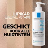 La Roche-Posay Lipikar Baume AP+Max verzacht en hydrateert droge, jeukende huid met rijke textuur in een tube.