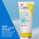 CeraVe Onzichtbare Hydraterende Zonnebrandcrème SPF50 - Cerave - Huidproducten.nl