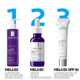 La Roche-Posay Mela B3 crème SPF30 voor het gezicht in een tube, zichtbaar met productverpakking